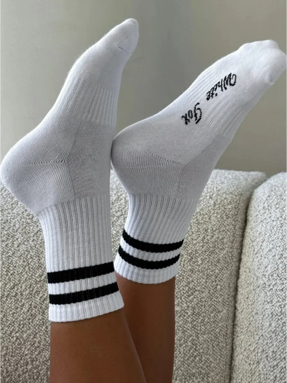 White Fox Grounded Socks